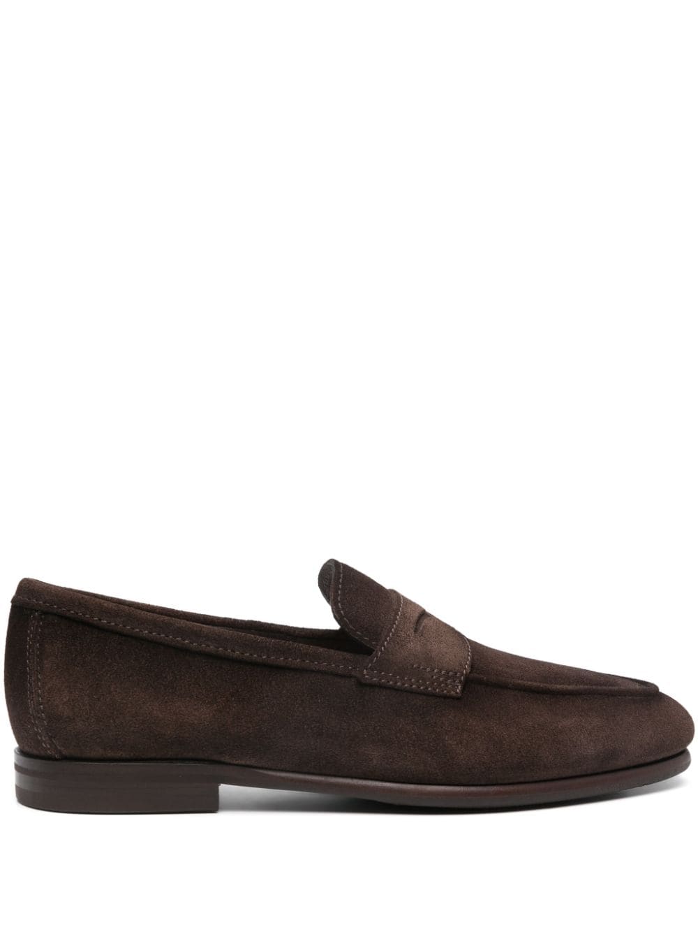 Santoni penny-slot loafers Brown