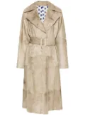 Burberry brushed trench coat - Brown