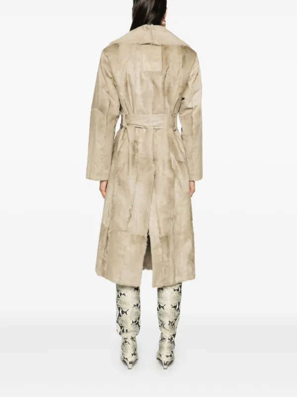 BURBERRY ブラウン トレンチコート Burberry パネル トレンチコート | ブラウン | FARFETCH JP