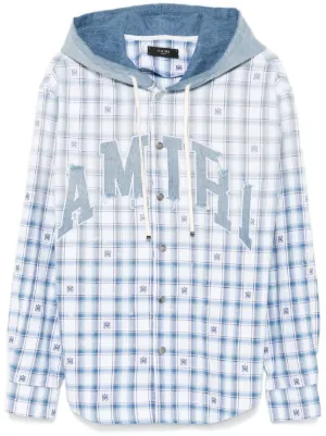 AMIRI logo-patch Shirt | Blue | FARFETCH