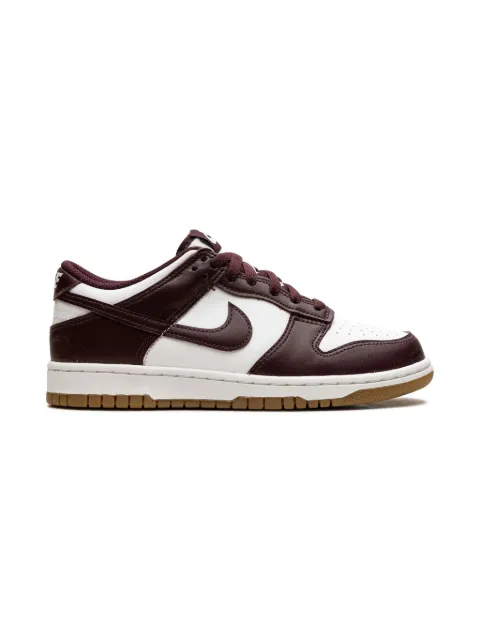 Nike Kids tenis Dunk Low "White/Gum Light Brown/Burgundy Crush" 
