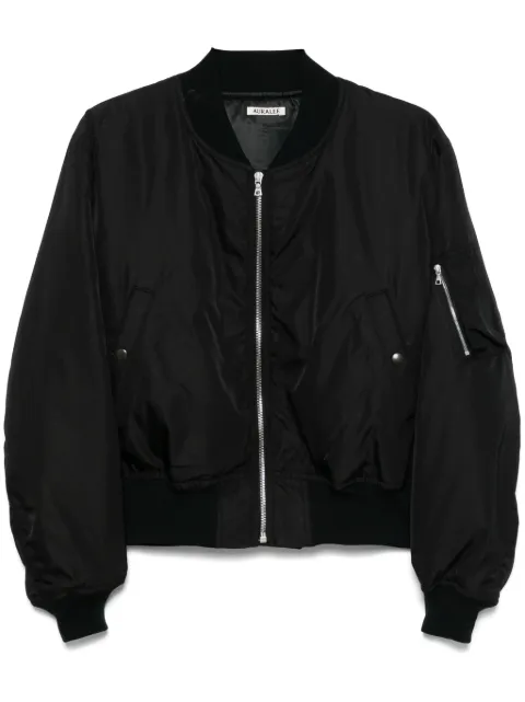Auralee silk twill bomber jacket