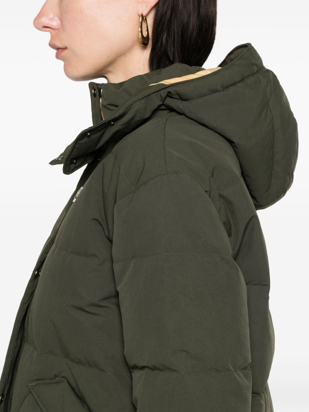 Shop Patagonia Downdrift Jacket In Green