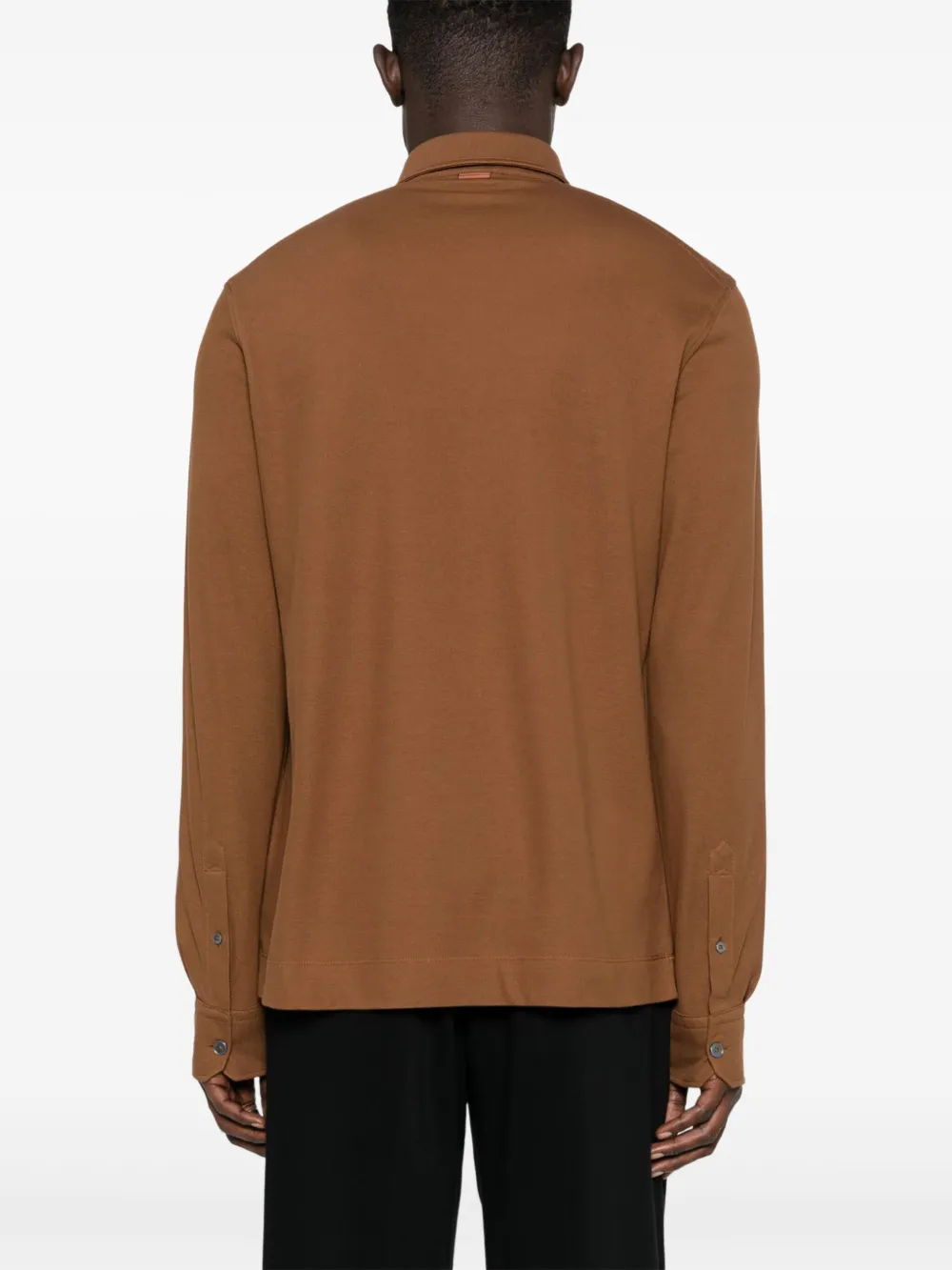 Zegna Piqué poloshirt Bruin