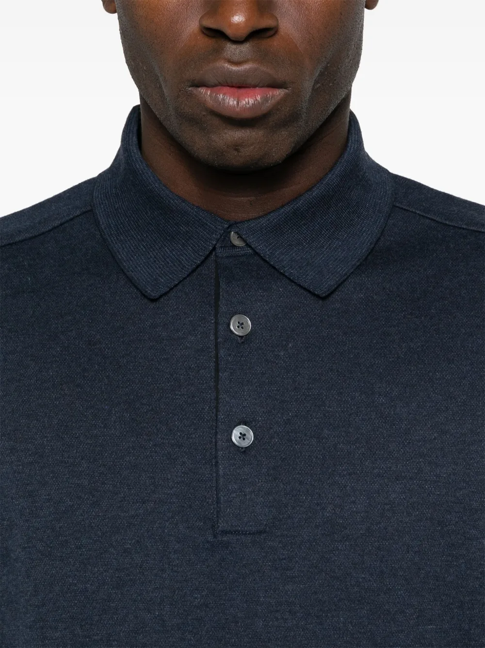 Zegna Jersey poloshirt Blauw
