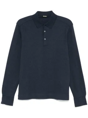 Prada ロングスリーブ ポロシャツ | ブルー | FARFETCH JP