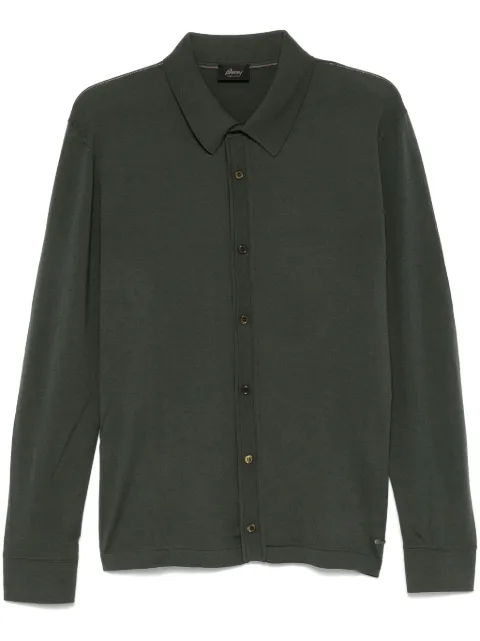 Brioni cárdigan de tejido fino