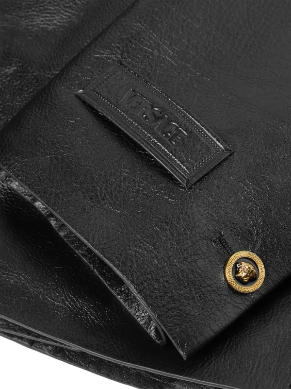 Versace レザージャケット | ブラック | FARFETCH JP