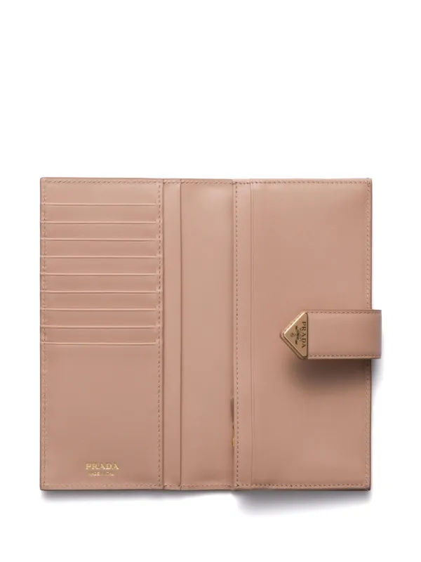Prada Large Leather Wallet Pink FARFETCH ID