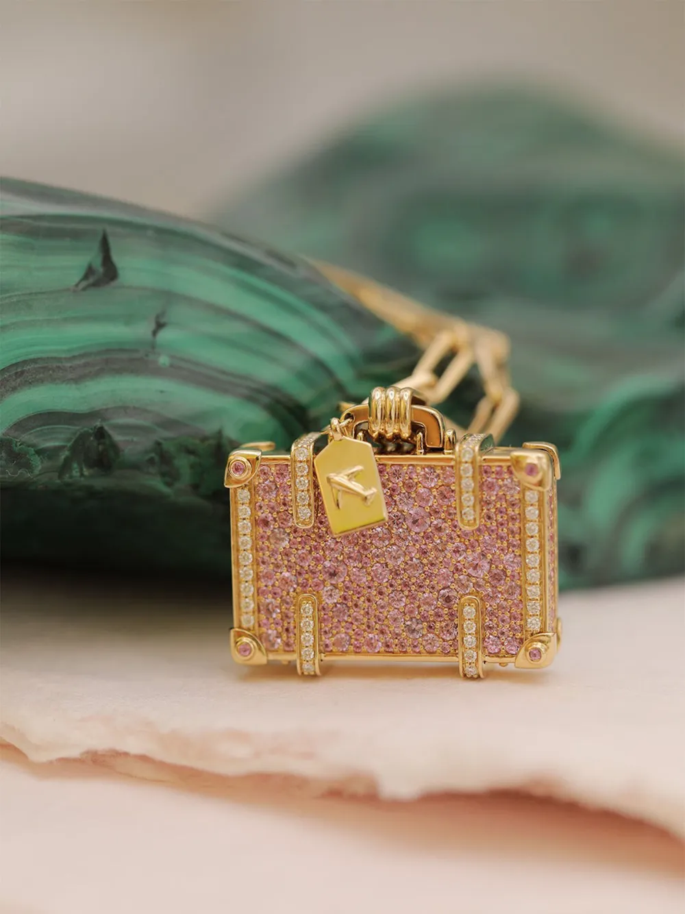 Nevernot Collana Travel in oro giallo 14kt con zaffiri e diamanti | Image 6