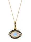 Nevernot 14kt yellow gold Life In Colour topaz and diamond necklace