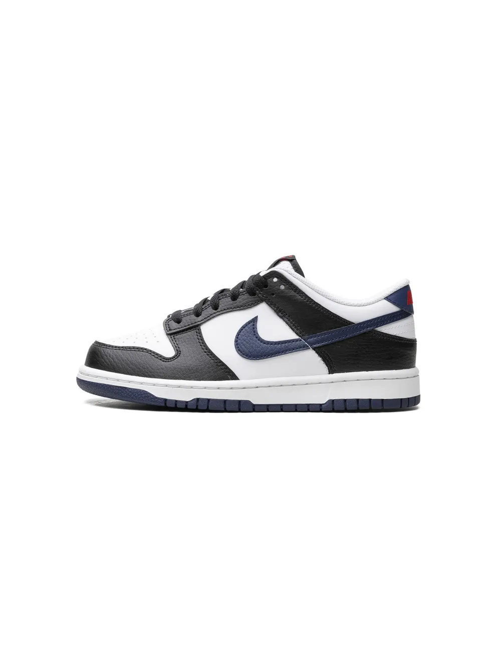 Nike Kids Dunk Low "Black White University Red Midnight Navy" sneakers Zwart