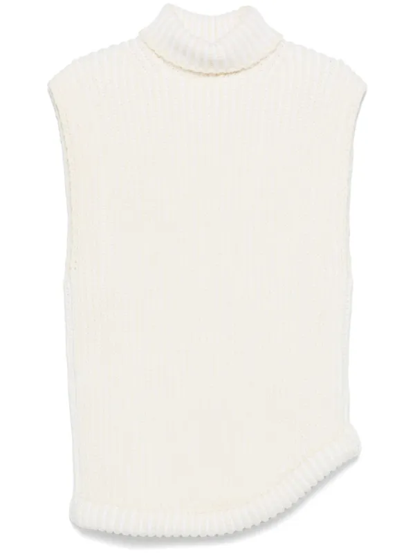 Victoria Beckham roll-neck Vest Neutrals FARFETCH JO