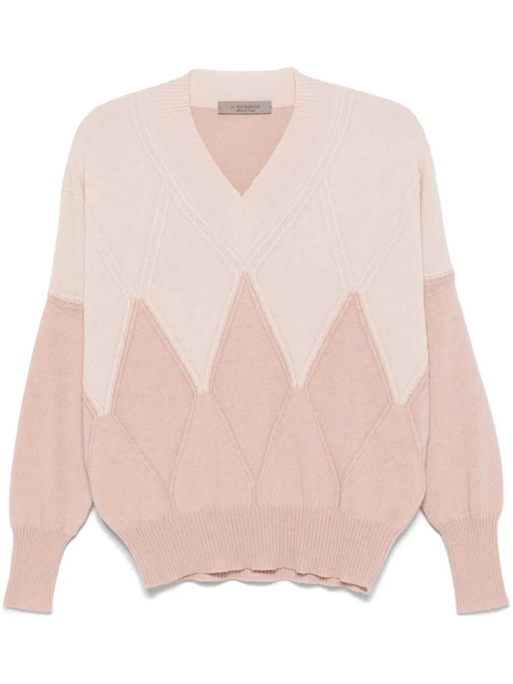 D Exterior Argyle-check Sweater In Multi