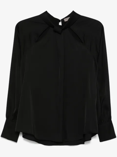 D.Exterior satin blouse