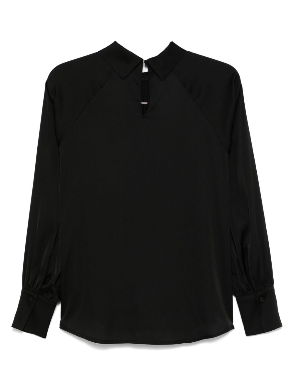 D.Exterior Satijnen blouse - Zwart