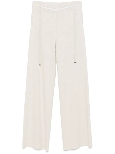 D.Exterior mélange-effect track pants