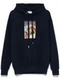 Family First graphic-print hoodie - Blue