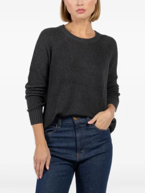 Autumn Cashmere ribbed frayed-hem sweater