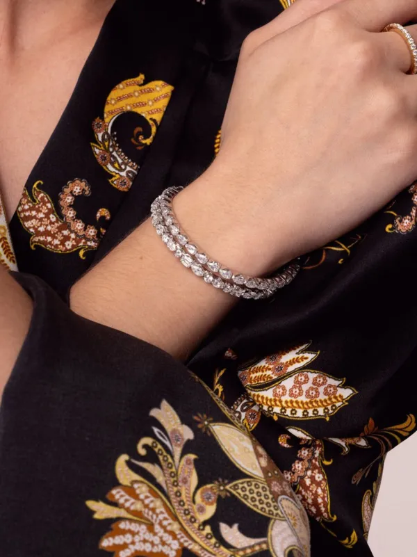 Roberto Demeglio ダイヤモンド テニスブレスレット 18Kホワイト