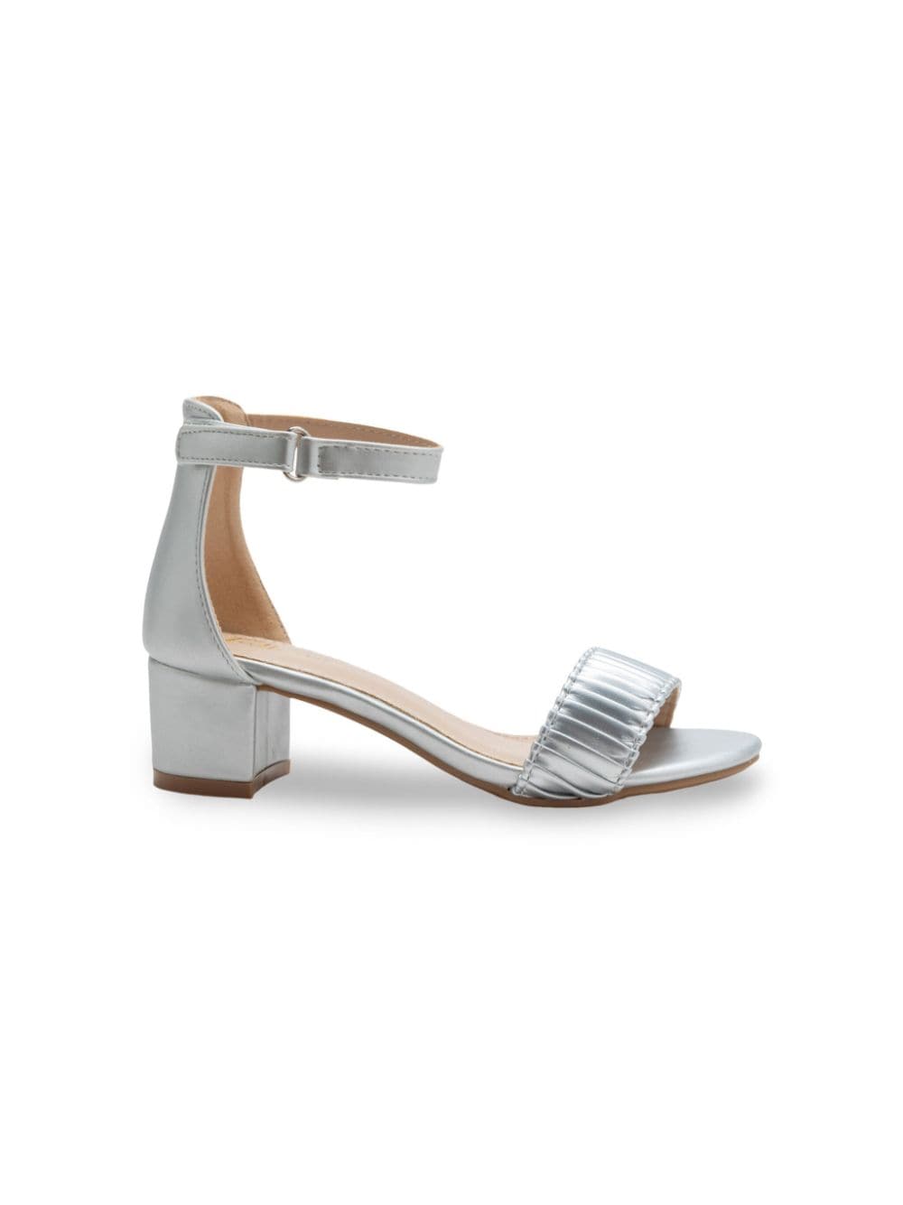 Tulleen pleated block-heels sandals - Zilver