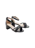 Tulleen rhinestone-embellished block-heels sandals - Black