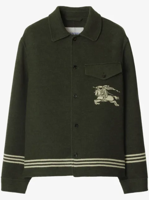 Burberry stripe detail overshirt jacket