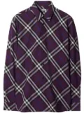 Burberry check cotton shirt - Purple