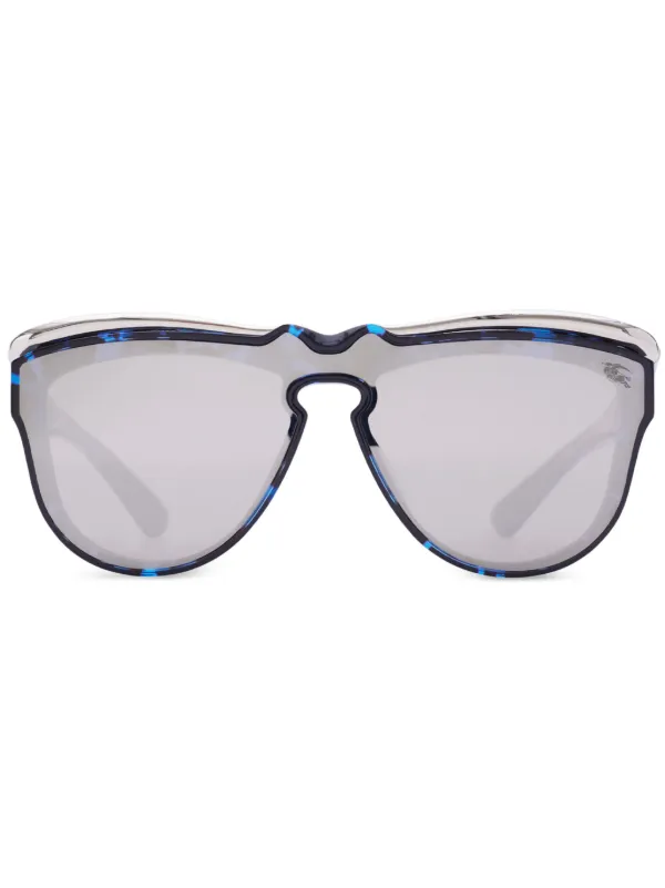 Burberry Eyewear Classic shield-frame Sunglasses | Blue | FARFETCH ID