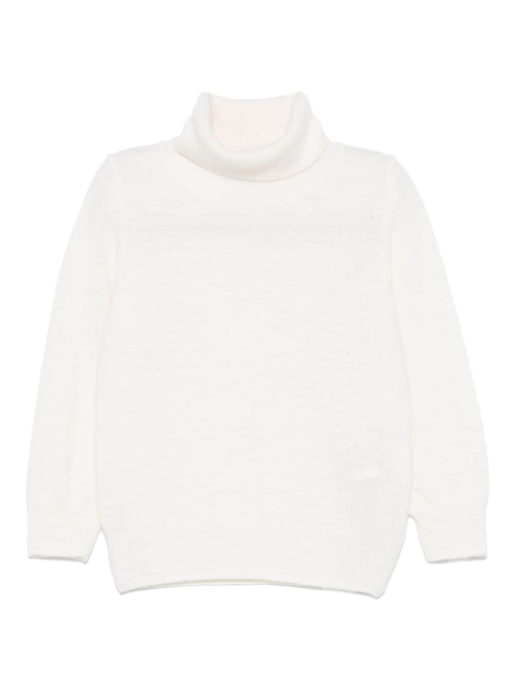 Shop Il Gufo Virgin Wool Sweater In White