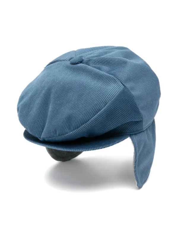 Colorichiari corduroy baker boy hat kids Polyester Polyamide 44 cm Blue