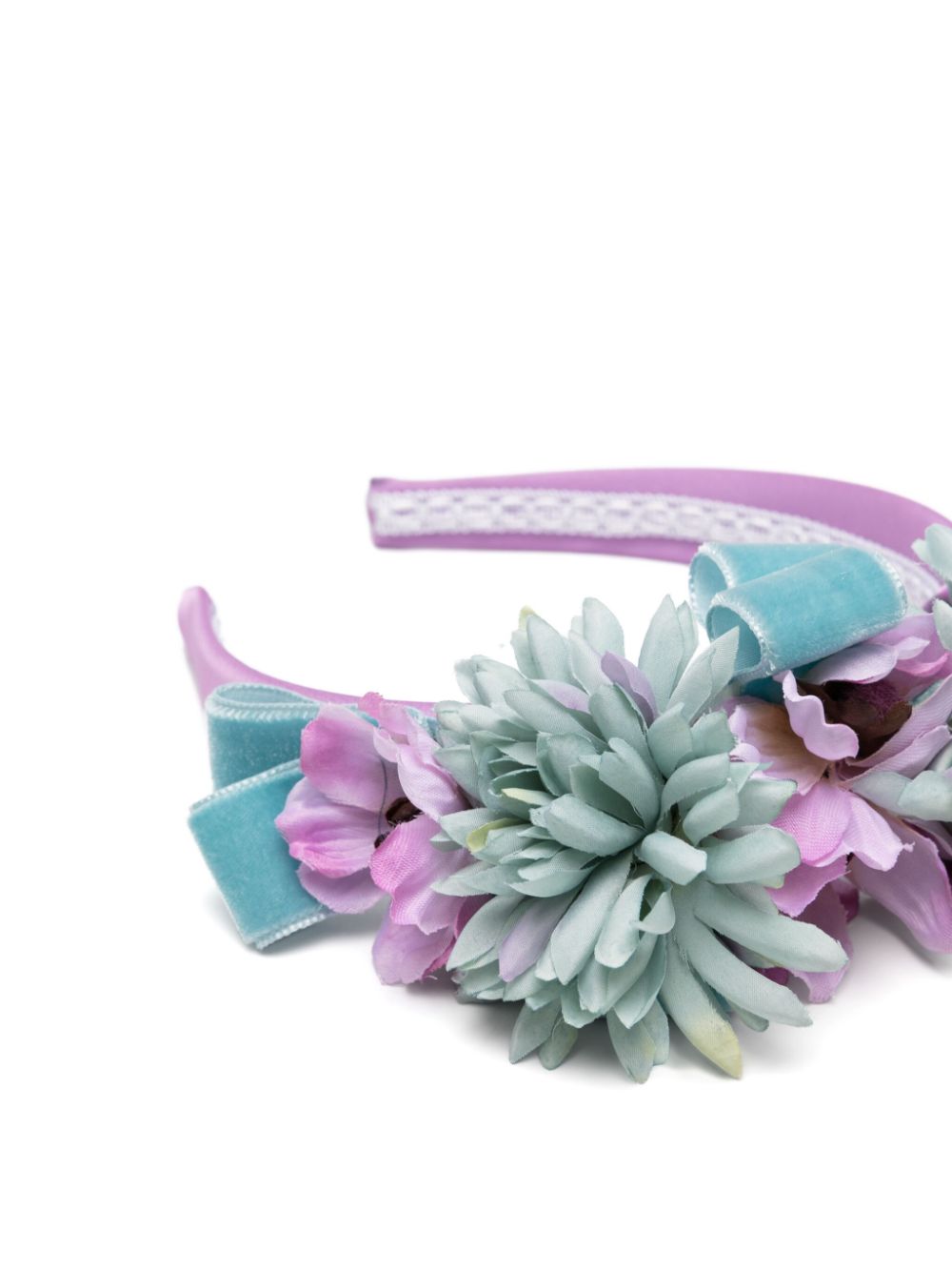 Colorichiari floral-appliqué hairband - Purple