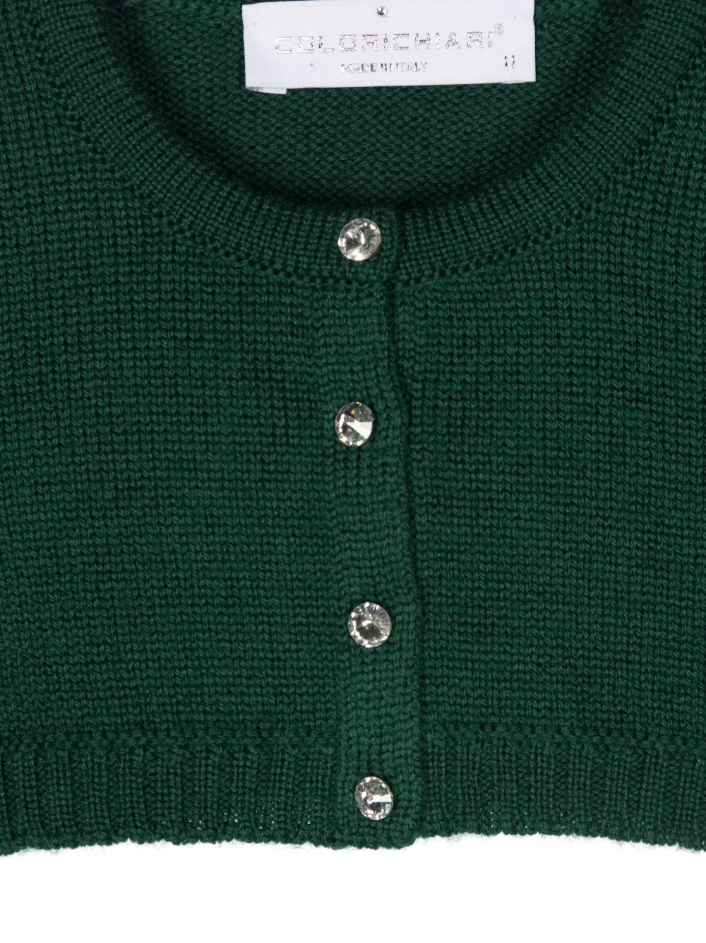 Colorichiari Vest verfraaid met kristallen Groen