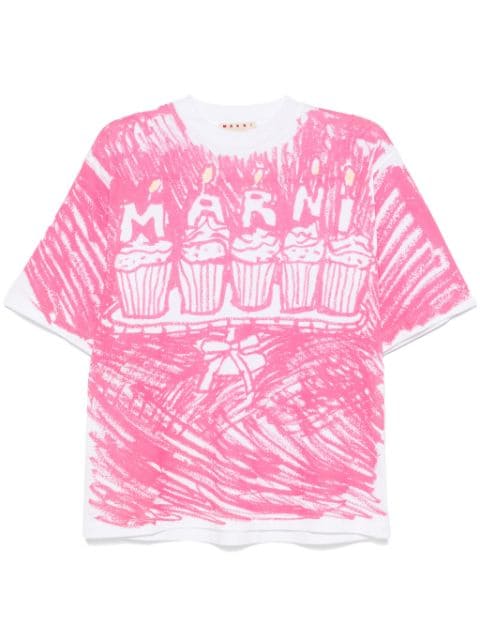 Cheap Marni illustration-print T-shirt Women