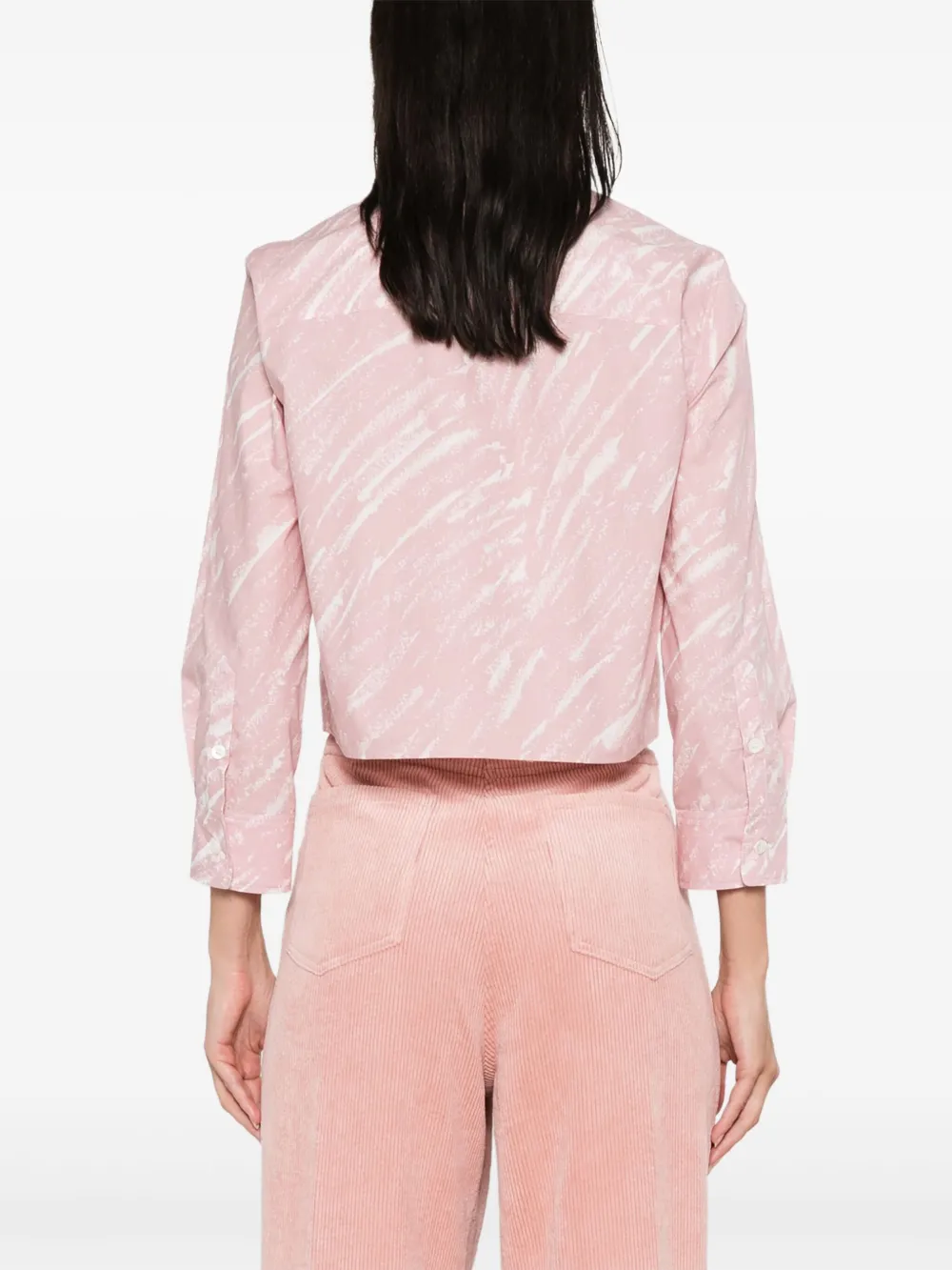 Marni Overhemd met abstracte print Roze
