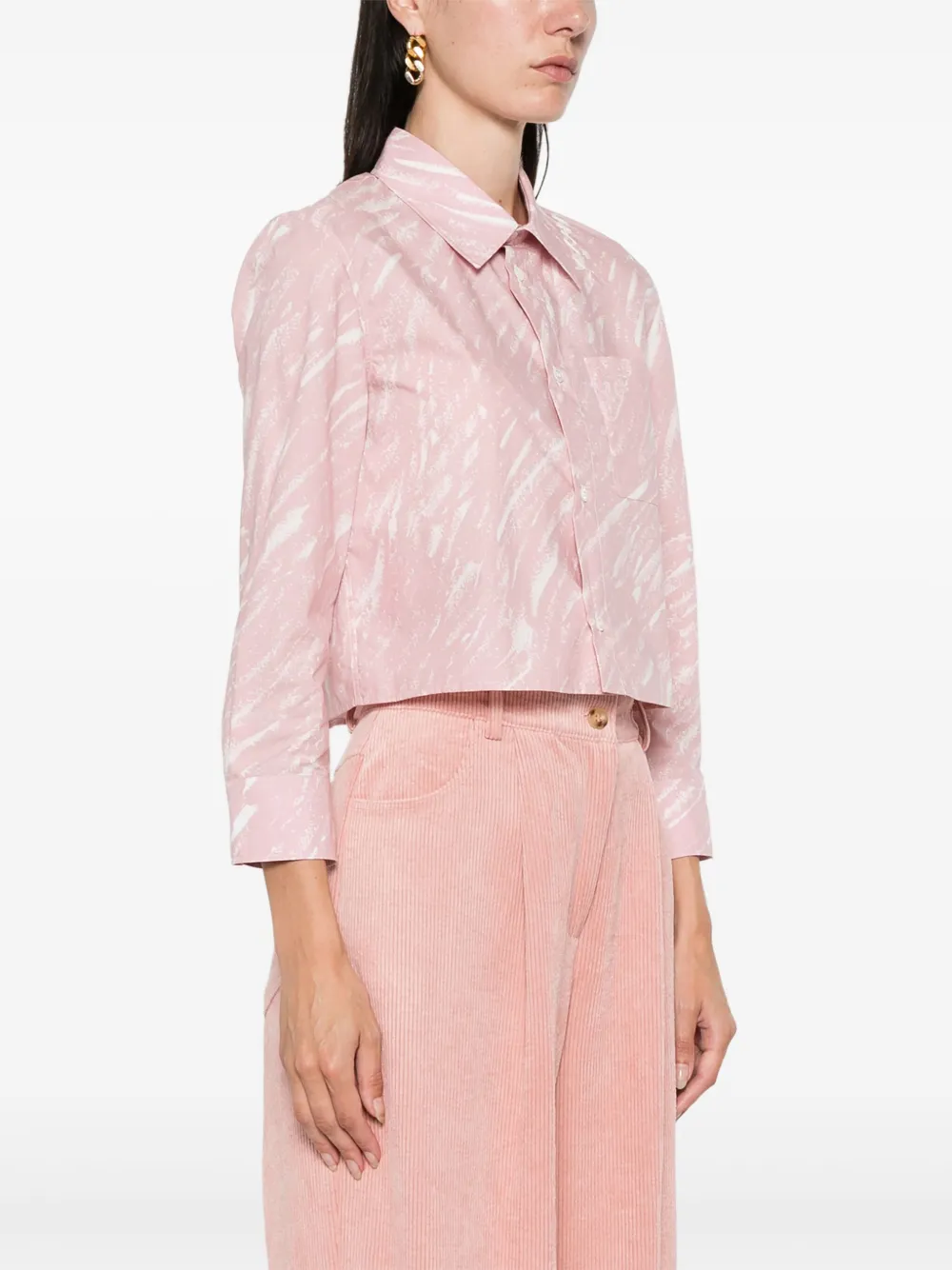 Marni Overhemd met abstracte print Roze