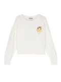 Moschino Kids Teddy Bear-appliqué sweater - White