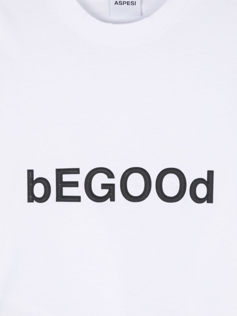 Shop Aspesi Raised Text-detail T-shirt In White