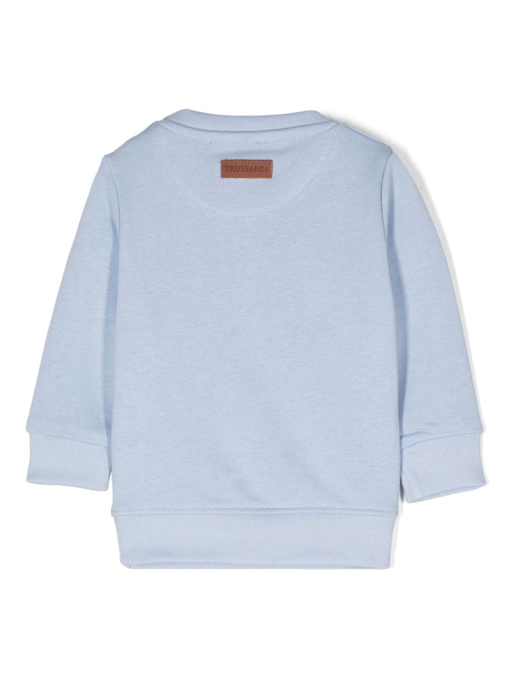 Shop Trussardi Junior Logo-print Sweatshirt In Blue