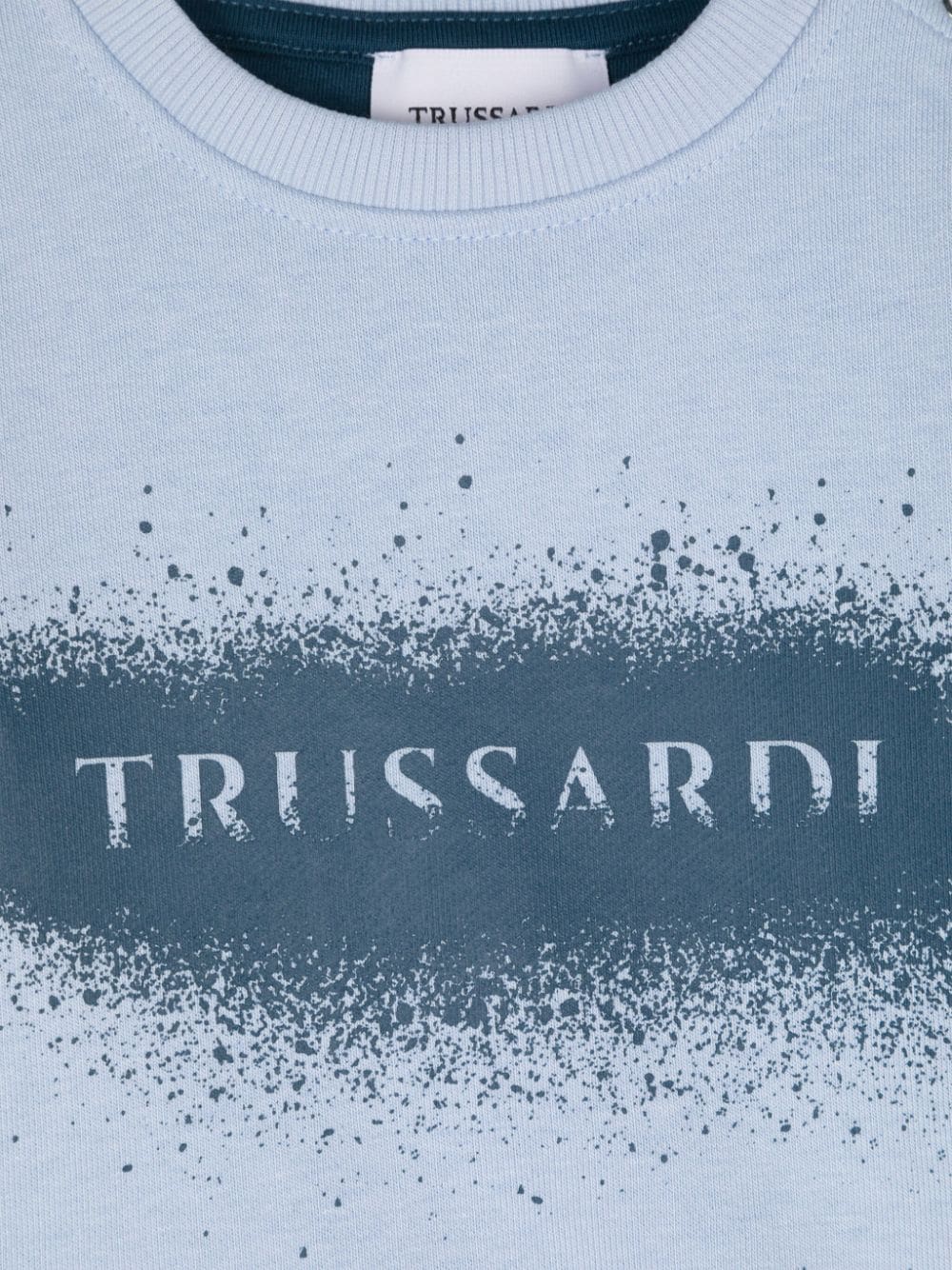 Shop Trussardi Junior Logo-print Sweatshirt In Blue