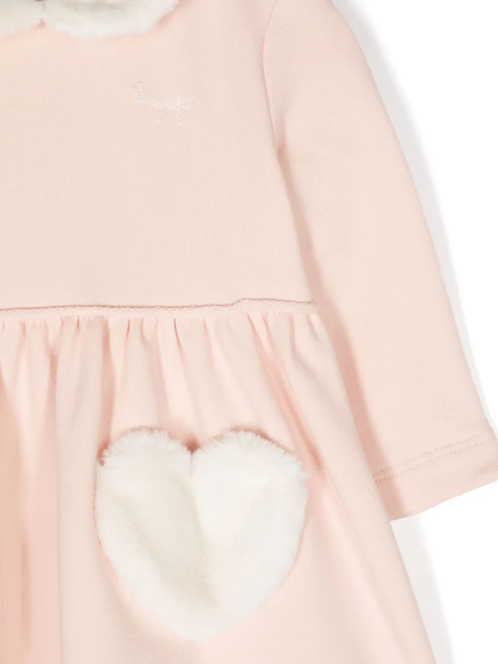 Il Gufo Jurk met geborduurd logo Roze