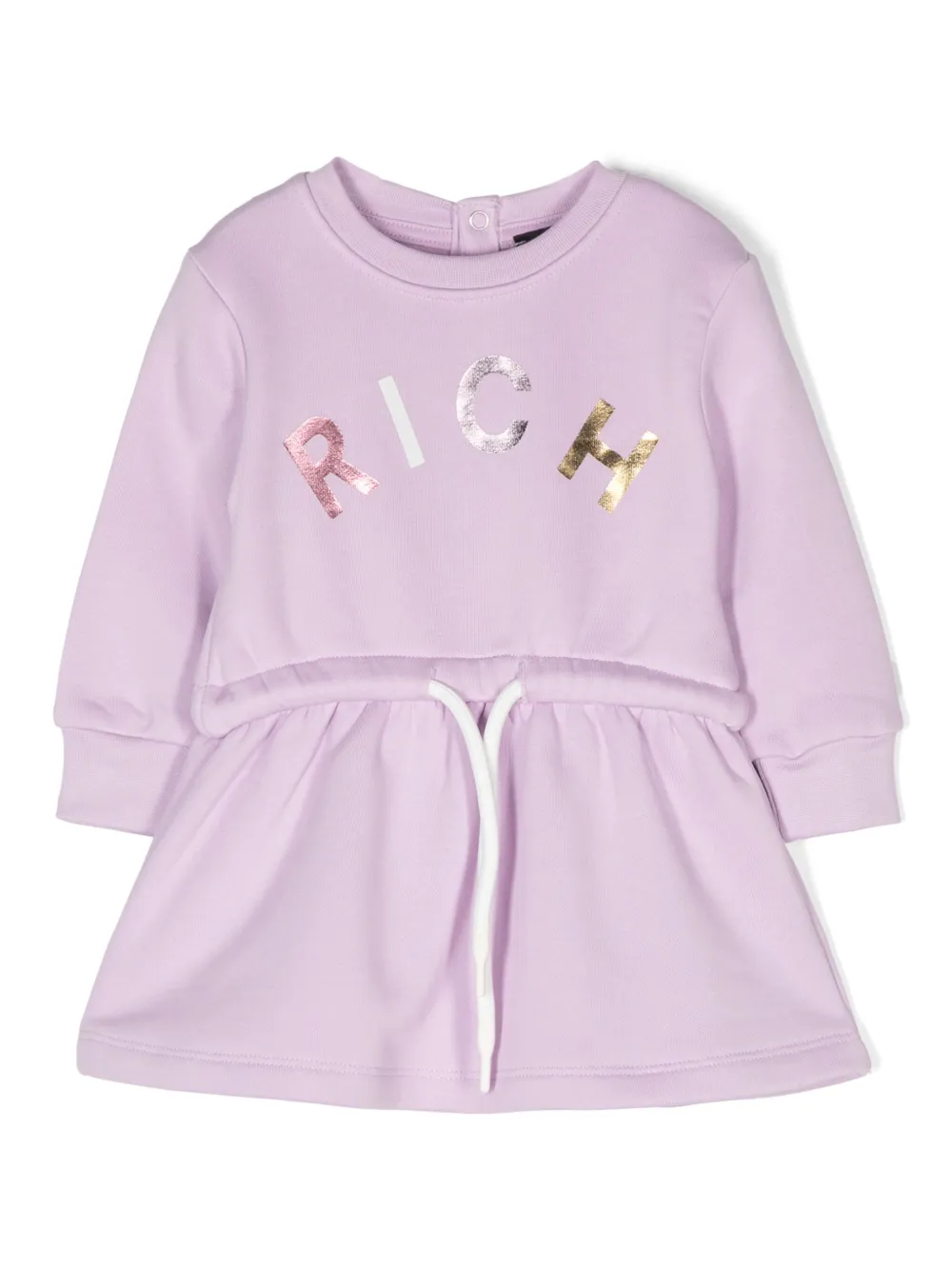 John Richmond Junior Jurk met logoprint Paars