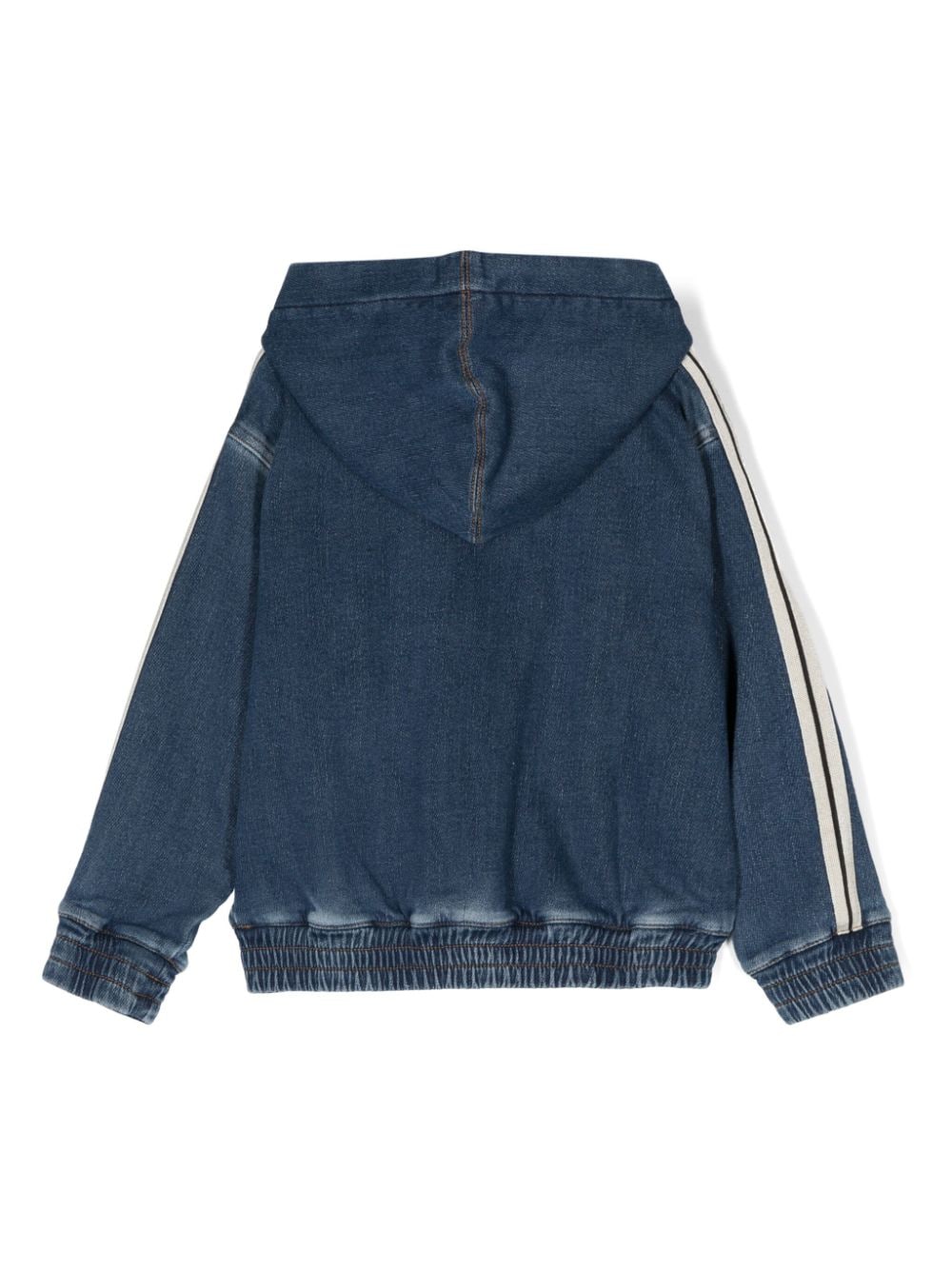 Palm Angels Kids denim track jacket - Blauw