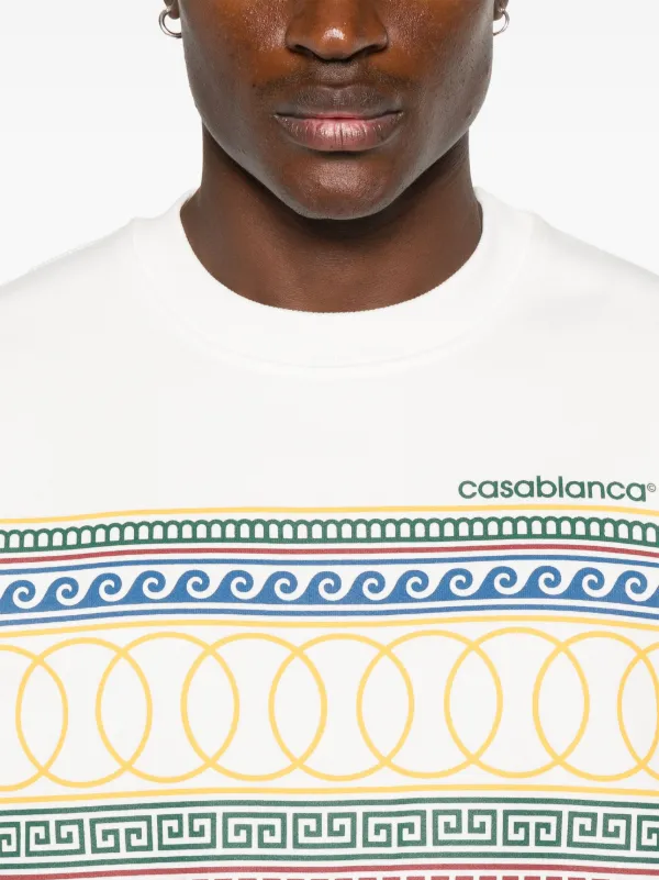 【関税込み】Casablanca ホワイト Les Anneaux スウェットシャツ Casablanca Les Anneaux Sweatshirt | White | FARFETCH