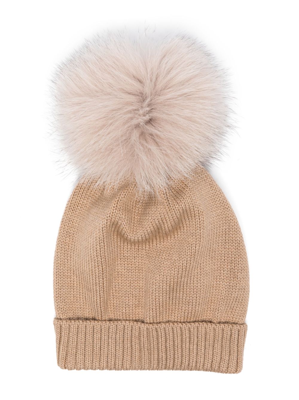 Colorichiari pompom-detail beanie - Neutrals