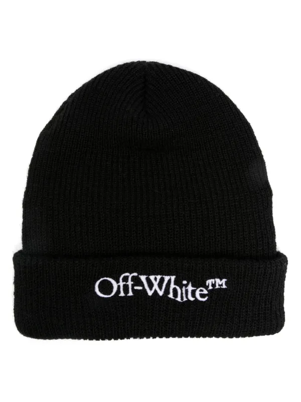 OFF-WHITE 1001 BLACK WHITE ニット帽
