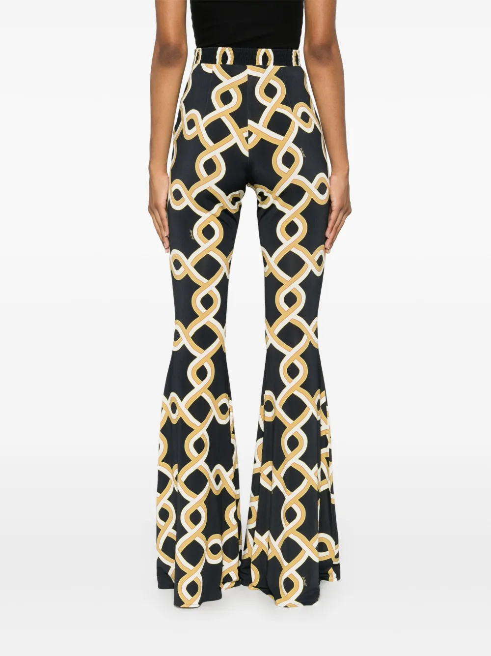 La DoubleJ Jersey flared broek Zwart