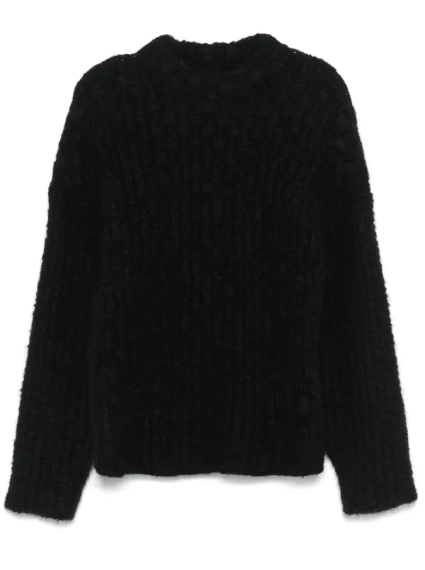 ◆JIL SANDER◆ クルーネック レイヤード セーター Jil Sander クルーネック セーター | ブラック | FARFETCH JP