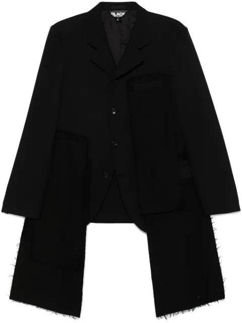 Black Comme Des Garçons blazer deconstruido