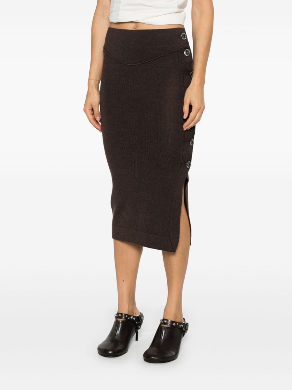 Shop Vivienne Westwood Pamela Midi Skirt In Brown